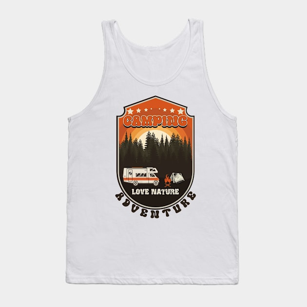 RV Camping vintage funny quote, funny retro RV camping Tank Top by HomeCoquette